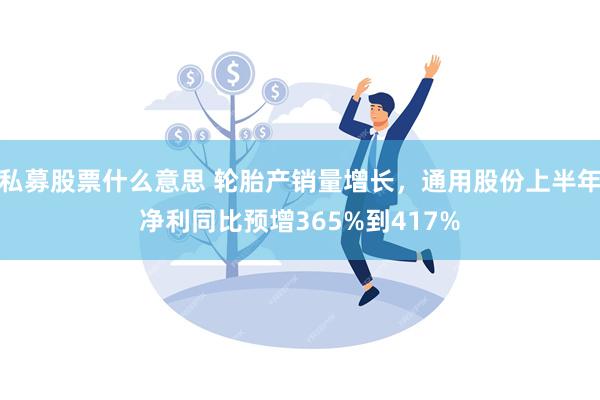 私募股票什么意思 轮胎产销量增长，通用股份上半年净利同比预增365%到417%