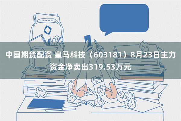 中国期货配资 皇马科技（603181）8月23日主力资金净卖出319.53万元