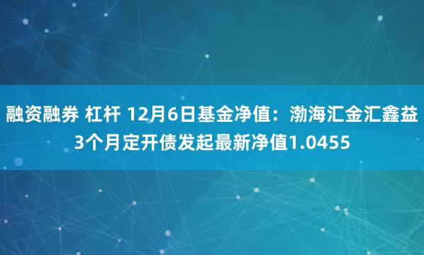 融资融券 杠杆 12月6日基金净值：渤海汇金汇鑫益3个月定开债发起最新净值1.0455